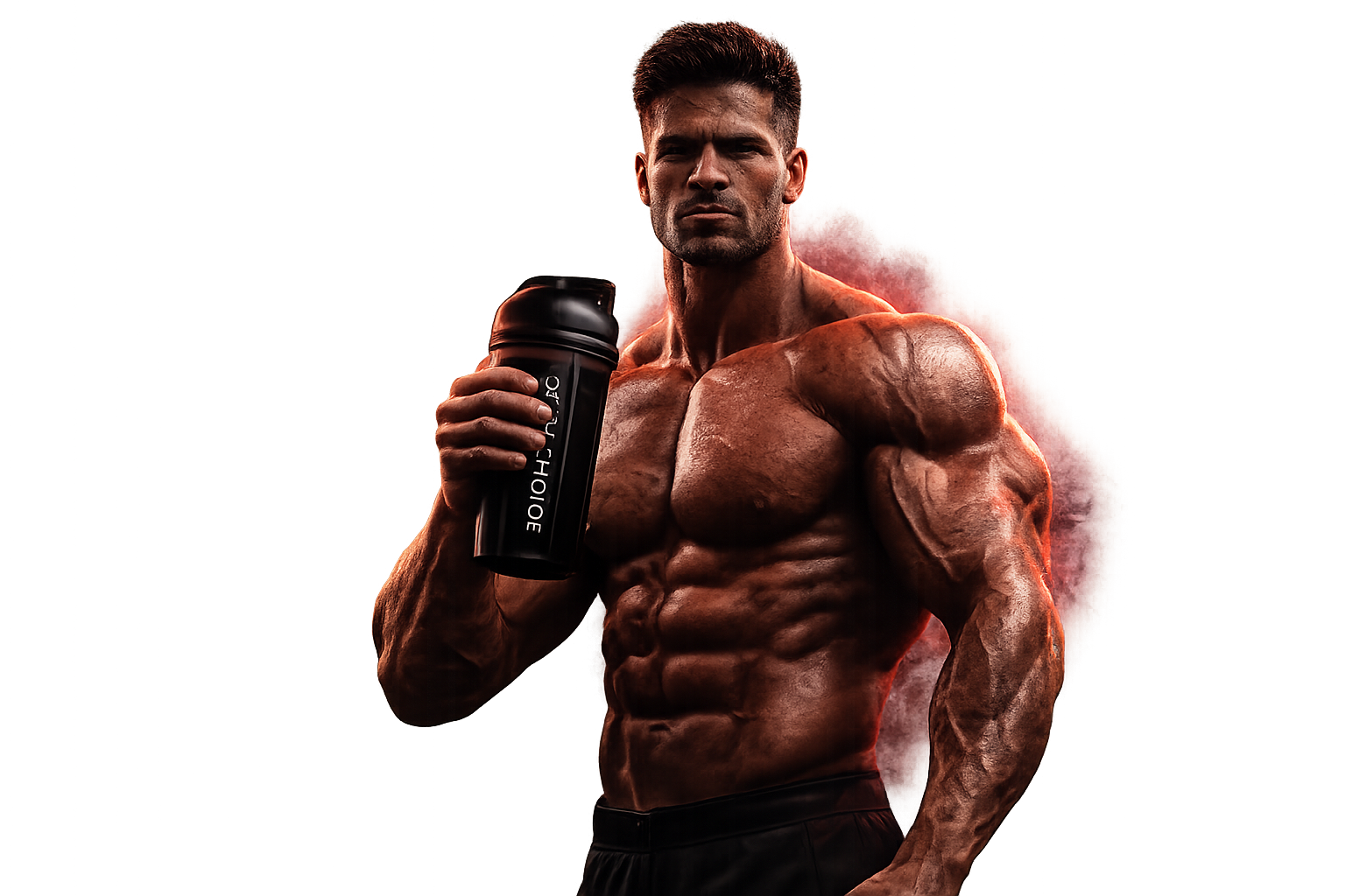 Athlete holding shaker